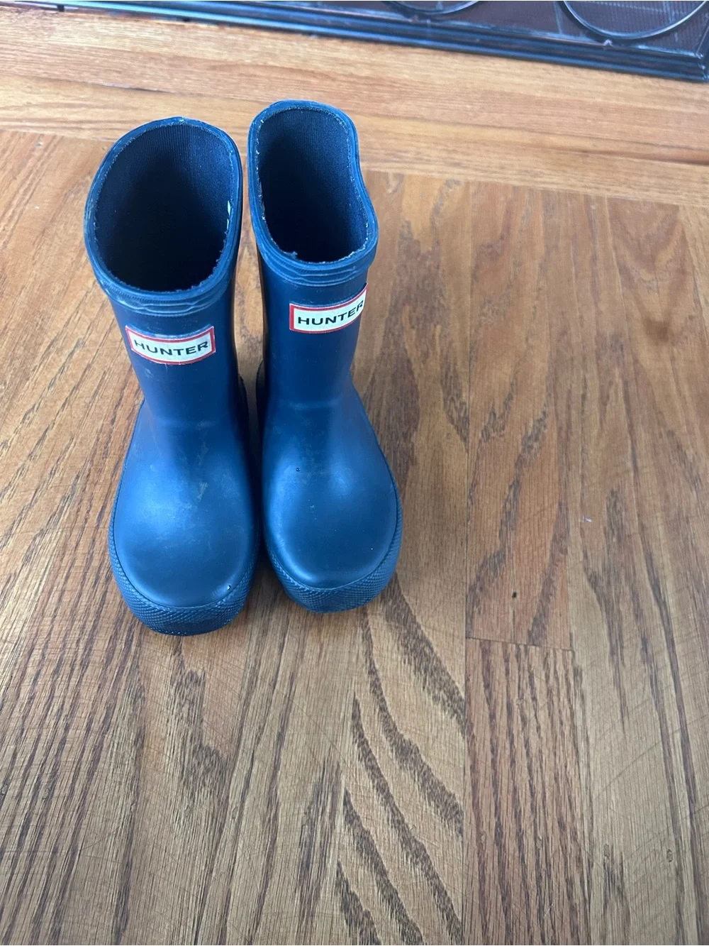 Hunter Kids Navy Rubber Rain Boots